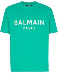 Balmain - T-Shirt With Paris Print - Lyst