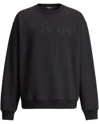 Balmain - Embroidered Vintage Sweatshirt - Lyst