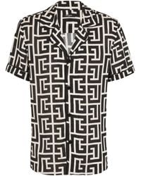 Balmain - Short-Sleeved Monogrammed Shirt - Lyst