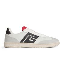 Balmain - Swan Suede And Smooth Leather Trainers - Lyst