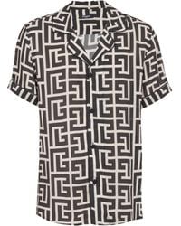 Balmain - Pyjama Shirt With Monogrammed Print - Lyst