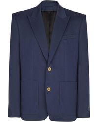 Balmain - Cotton Twill 2-Buttons Jacket - Lyst