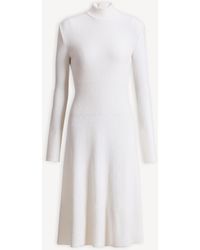 Balmain - Long Ribbed Knit Dress - Lyst