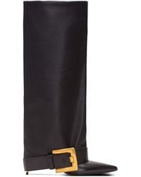 Balmain - Anthem Calfskin Leather Boots - Lyst