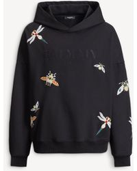 Balmain - Embroidered Insect Hoodie - Lyst