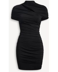 Balmain - Draped Jersey Bodycon Dress - Lyst
