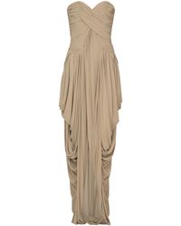 Balmain - Draped Strapless Jumpsuit - Lyst