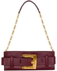 Balmain - Anthem Calfskin Leather Clutch - Lyst