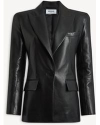 Balmain - Structured-Shoulder Lambskin Jacket - Lyst