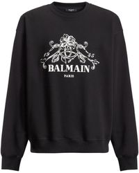 Balmain - Printed Vine Sweatshirt - Lyst