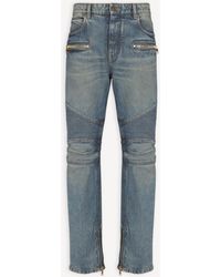 Balmain - Biker Jeans - Lyst