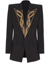 Balmain - Leaf Embroidery Blazer - Lyst