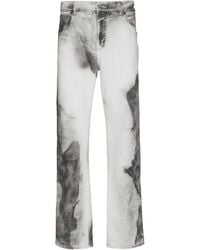 Balmain - Regular-Fit Denim Jeans With Moon Print - Lyst