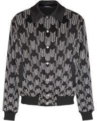 Balmain - Satin Bomber Jacket With Crystal Embroidery - Lyst