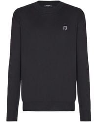 Balmain - Fine Silk And Cotton Jumper - Lyst