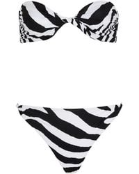 Balmain - Zebra Two-Piece Swimsuit - Lyst