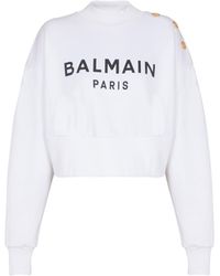 Balmain - Printed Paris Sweatshirt - Lyst