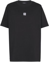 Balmain - Pb Embroidered T-Shirt - Lyst