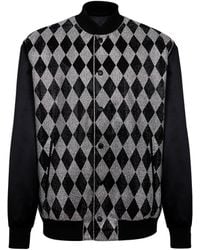 Balmain - Diamond Satin Bomber Jacket With Rhinestones - Lyst