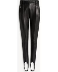 Balmain - Lambskin Trousers With Stirrup - Lyst