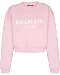 Balmain - Printed Paris Sweatshirt - Lyst