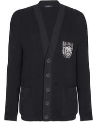 Balmain - Cotton Tube-Knit Cardigan - Lyst