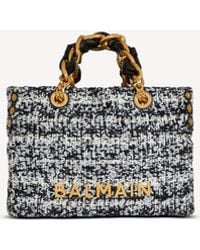 Balmain - Small 1945 Soft Tweed Tote Bag - Lyst