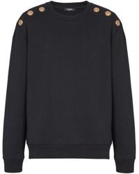 Balmain - Sweater With Chain Lion Buttons - Lyst