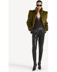 Balmain - Pantalon Fuseau En Cuir D'Agneau - Lyst