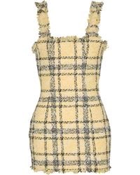 Balmain - Robe Courte En Tweed À Paillettes À Fines Bretelles - Lyst