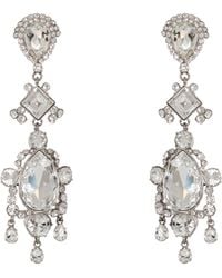 Balmain - Brass And Crystal Pendant Earrings - Lyst