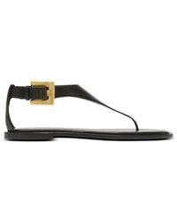 Balmain - Anthem Flat Toe-Post Sandals - Lyst