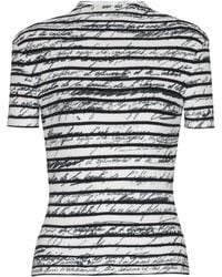 Balmain - Three-Buttons Marinière Love Letter Print Top - Lyst