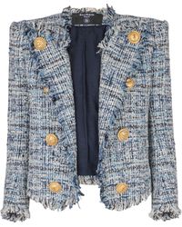 Balmain - Spencer Mit Acht Knöpfen Aus Tweed - Lyst