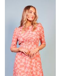 Baloot Clothing Viviana Pink And Blush Print Dress