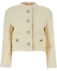 Gucci - Ivory Wool Blend Blazer - Lyst