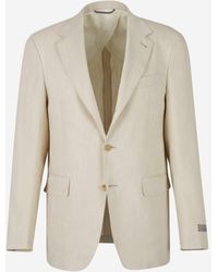 Canali - Wool And Linen Blazer - Lyst