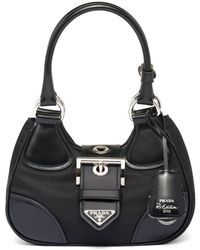 Prada Moon Re-nylon Mini Bag in Black | Lyst