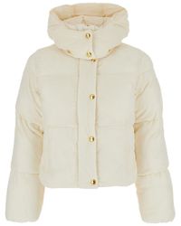 Elisabetta Franchi - Jacket With Removable Hood And Logo Patch On The Sleeve - Lyst