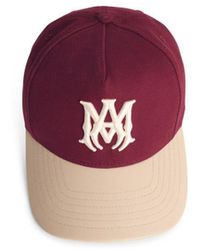 Amiri - Two-Tone Cotton And Leather Cap - Lyst