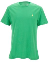 Polo Ralph Lauren - Crewneck T-Shirt With Pony Embroidery - Lyst