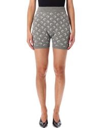 Marine Serre - Moon Jacquard High-Waisted Shorts - Lyst