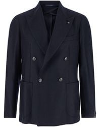Tagliatore - Double-Breasted Jacket With Patch Pockets - Lyst