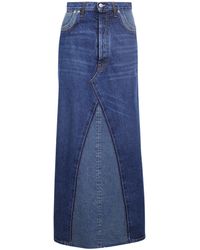 Denim Maxi skirts for Women | Lyst