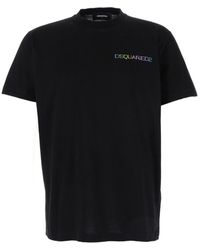 DSquared² - 'Palm Beach' Crewneck T-Shirt With Logo Print - Lyst