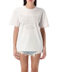 Alexander Wang - Distressed Logo Cotton Tee - Lyst