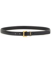 Saint Laurent - Thin "Cassandras" Belt - Lyst
