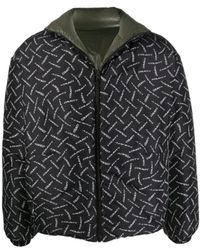 Marcelo Burlon Wool Coat in Black for Men - Lyst