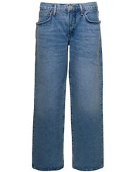 Agolde - 'Fusion' Light 5-Pocket Style Wide Jeans - Lyst