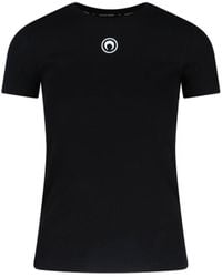 Marine Serre - "moon" Logo Crop T-shirt - Lyst